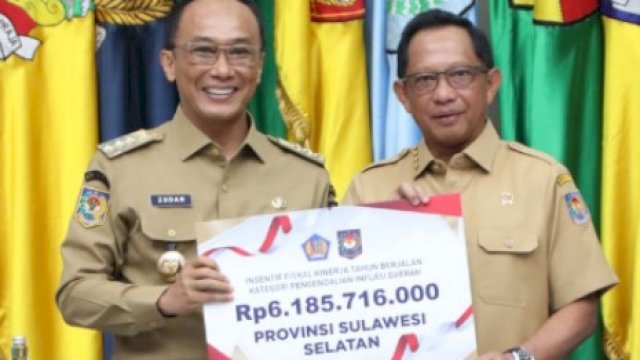 Pemprov Sulsel Terima Insentif Fiskal Rp 6,1 Miliar dari Kementerian Keuangan