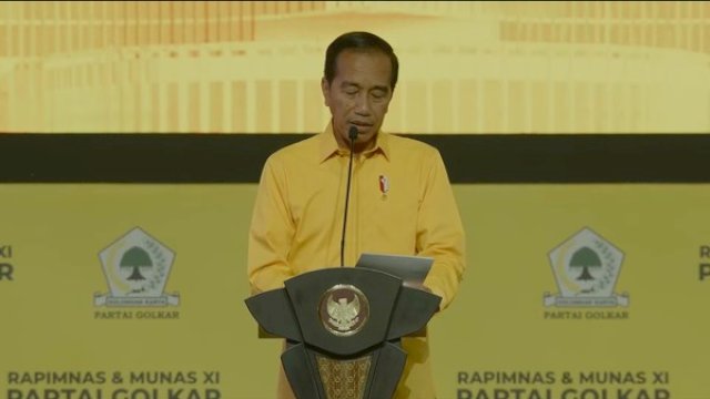 Ungkapan Jokowi di Penutupan Munas Golkar: Pohon Beringin Bawaannya Adem dan Sejuk