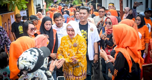 Indira Yusuf Ismail Resmikan Posko Pemenangan di Barombong, Tuai Sorakan INIMI Walikota ta&#8217;