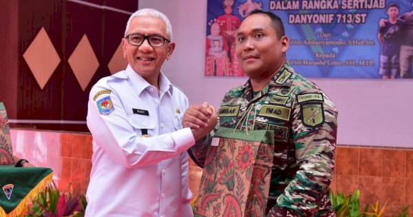 Letkol Inf. Mahashe Lomo Resmi Jabat Komandan Batalyon Infanteri 713/Satya Tama Gorontalo