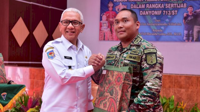 Letkol Inf. Mahashe Lomo Resmi Jabat Komandan Batalyon Infanteri 713/Satya Tama Gorontalo