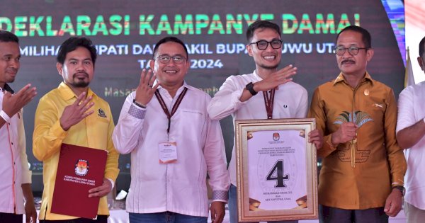 Muhammad Fauzi-Ajie Saputra Dapat Nomor Urut 4 di Pilkada Luwu Utara