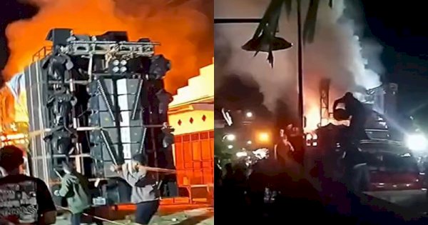 Viral Sound Horeg Terbakar Saat Cek Sound, Netizen Malah Senang