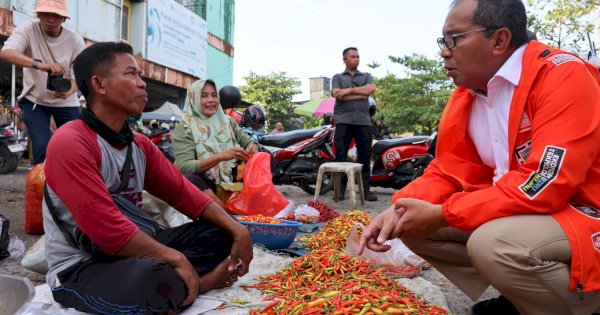 Kampanye di Pasar Sungguminasa, Danny Pomanto Tampung Aspiraai Pedagang