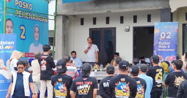 Andi Sudirman Resmikan Posko Pemenangan 2 Andalan Hati di Enrekang