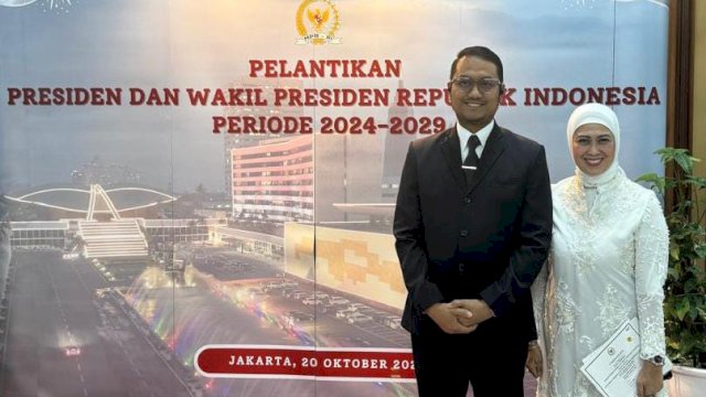 Calon Wali Kota Makassar, Andi Seto Gadhista Asapa menghadiri pelantikan Presiden dan Wakil Presiden RI, Prabowo Subianto dan Gibran Rakabuming Raka di Gedung Nusantara, Senayan pada Minggu (20/10/2024), didampingi istri tercinta Andi Nurhilda Daramata Asiah.