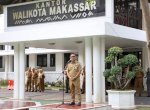 Irwan Rusfiady Adnan Pimpin Apel Pagi Perdana Sebagai Pj Sekda Kota Makassar