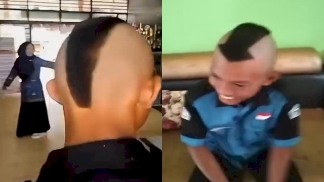 Seorang siswa dipanggil oleh guru BK karena mencukur rambut mirip Avatar. (Foto: Instagram @magelang_raya)