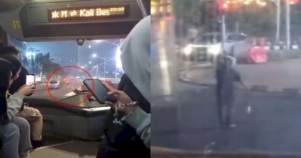 Viral Aksi Pria Hadang Bus Transjakarta dengan Bawa Sajam, Penumpang Ketakutan 