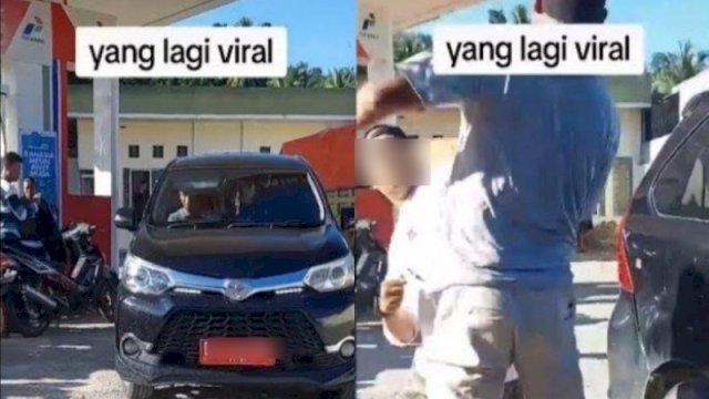 Seorang warga di Maluku Utara menyiram air ke mobil pelat merah hingga memicu adu jotos dengan pengemudi. (Foto: Instagram @majeliskopi08)