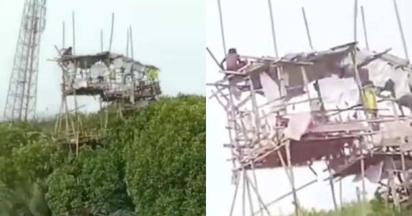 Viral ODGJ Bangun Rumah Tingkat di Tepi Pantai Tanpa Bantuan Orang Lain