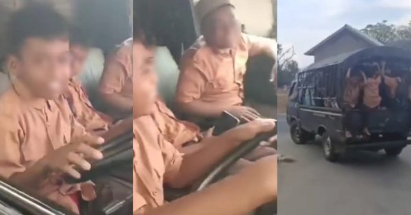 Viral Bocah SD Nekat Kemudikan Mobil Pikap Bawa Puluhan Teman Sekolahnya