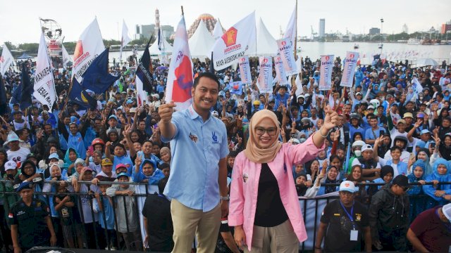 Kampanye akbar SEHATI di Pantai Losari, Makassar, pada Minggu (17/11/2024). 