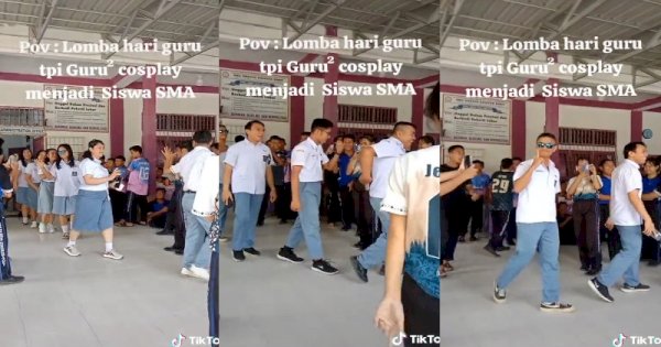 Viral Guru Cosplay Jadi Siswa SMA untuk Peringati Hari Guru Nasional