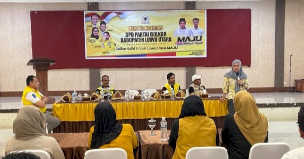 Bupati Indah Pimpin Rapat Konsolidasi DPD II Golkar Luwu Utara