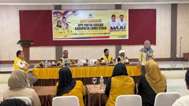 Bupati Indah Pimpin Rapat Konsolidasi DPD II Golkar Luwu Utara