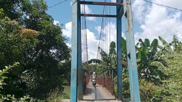 Perbaikan Jembatan Gantung Penghubung Baju Bodoa-Pallantikang Rampung, Diharap Dukung Akses Ekonomi Warga