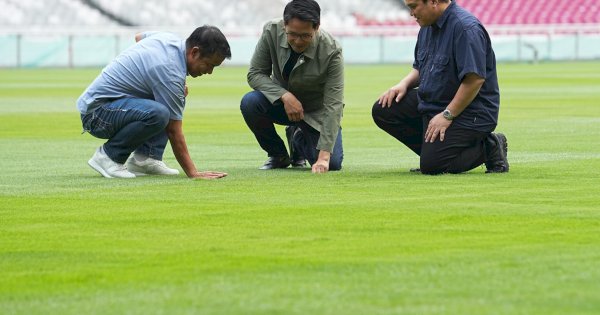 Erick Thohir Pastikan Rumput SUGBK Sangat Siap Digunakan Kamu Jepang dan Arab Saudi