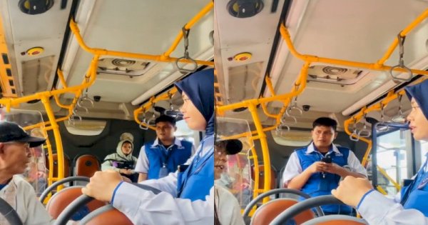 Viral Seorang Kakek Ngotot Naik Bus Transjakarta Khusus Wanita, Sikap Petugas Disorot Netizen