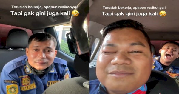 Evakuasi Sarang Tawon, Petugas Damkar Ini Tetap Tersenyum Meski Wajah Bengkak Kena Sengatan 