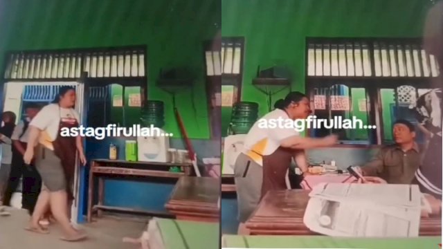 Anak dari ibu kantin marahi seorang guru usai viral buang dagangan siswi. (Foto: Instagram @lambe_turah)