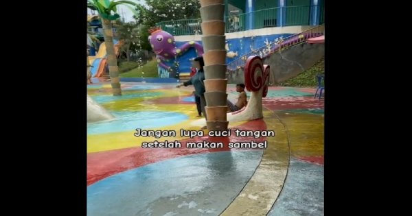 Viral Emak-emak Cuci Tangan di Kolam Renang Setelah Makan Sambal, Tuai Sorotan Netizen