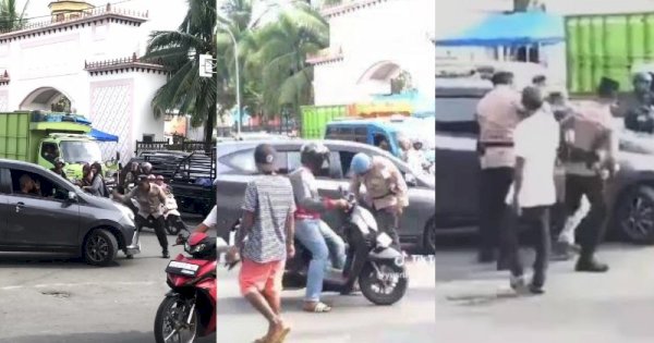 Viral Polisi di Ambon Aniaya Pengendara Mobil di Tengah Jalan, Netizen Geram 