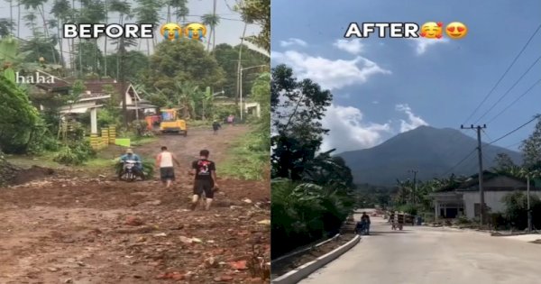 Viral Penjual Bakso Perbaiki Jalan di Desanya dengan Dana Pribadi, Tuai Pujian Netizen