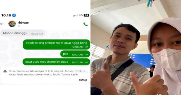 Serba Bisa, Driver Ojol Ini Dapat Orderan Ambil Raport Customer di Sekolah