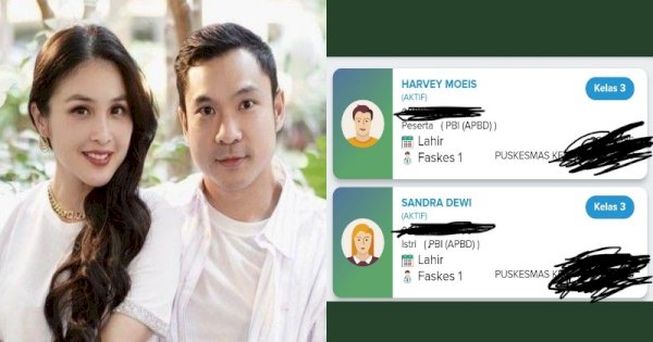 Viral Sandra Dewi dan Harvey Moeis Terdaftar Sebagai Peserta BPJS Penerima Bantuan Iuran