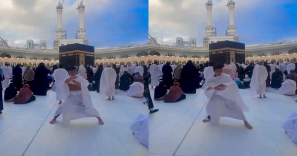 Viral Pria Memperagakan Gerakan Silat di Depan Kabah, Aksinya Dikecam Netizen