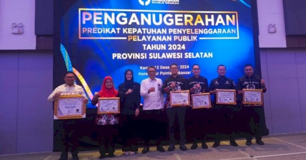 Pemprov Sulsel Raih Nilai A Kategori Tertinggi Penilaian Pelayanan Publik Tahun 2024