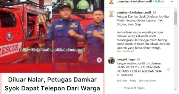 Cerita Heroik Petugas Damkar yang Disuruh Ibu-ibu Usir Hantu di Rumahnya