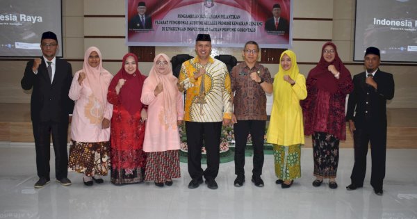 Tujuh Pejabat Fungsional Auditor Ahli Muda Resmi Dilantik di Inspektorat Provinsi Gorontalo