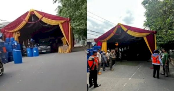 Viral Tenda Hajatan Tutup Jalan Umum, Berujung Dibongkar Dishub dan Satpol PP 