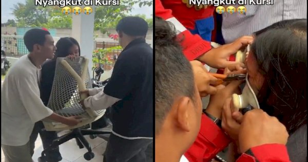 Viral Seorang Wanita Dilarikan ke Kantor Damkar Usai Piercing Hidungnya Tersangkut di Kursi