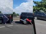 Viral Mobil Avanza Melaju Sendiri Tanpa Pengemudi di Jalan Tol hingga Tabrak Pesepeda