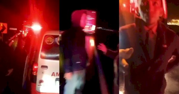 Viral Pengemudi Ambulans Bawa Jenazah Cekcok dengan Sopir Bus Gegara Lampu Rotator 