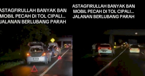 Viral Banyak Mobil Alami Pecah Ban Imbas Jalan Berlubang di Tol Cipali 