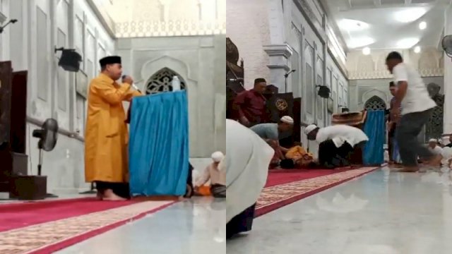 Detik-detik Qori asal Aceh meninggal dunia saat lantunkan Al Quran di acara Isra Miraj. (Foto: X @Aceh)