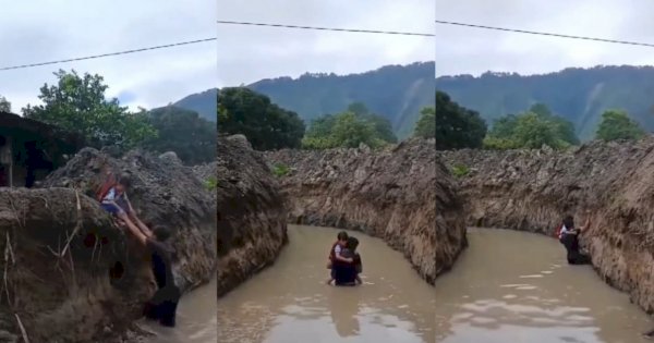 Viral Rumah Warga di Tepi Danau Toba Dikelilingi Galian Parit Diduga Masalah Warisan 