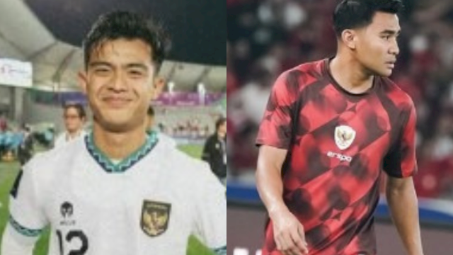 Pose Pratama Arhan (kiri) dan Asnawi Mangkualam Bahar (kanan) saat berseragam Timnas Indonesia. 