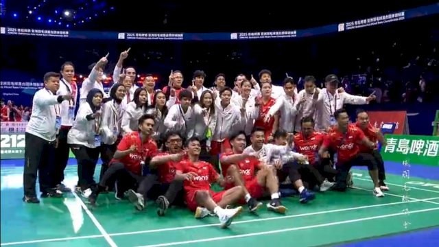 Indonesia Cetak Sejarah! Raih Gelar Perdana di Badminton Asia Mixed Team Championship 2025