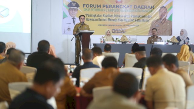 Forum SKPD Disperkim, Pj Sekda Makassar Tekankan Perencanaan Berdasarkan Data Akurat