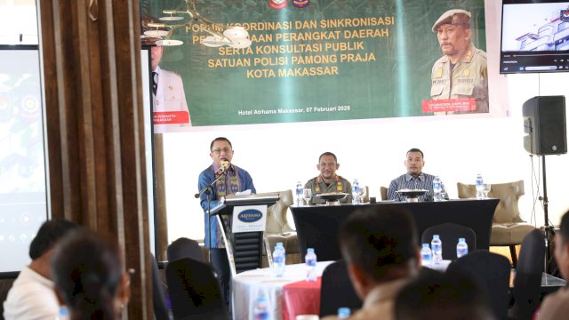 Forum Koordinasi dan Sinkronisasi Satpol PP Kota Makassar, Yasir Tekankan Optimalisasi Penegakan Perda 