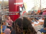 Viral Emak-emak Duduk Lesehan Gelar Arisan di Dalam Gerai ATM