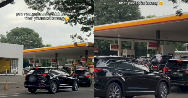 Viral Antrean Panjang Pengendara di SPBU Shell Imbas Kasus Pertamax Oplosan 