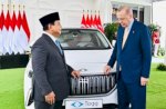 Presiden Turki Erdogan Serahkan Mobil Listrik Togg T10X ke Prabowo