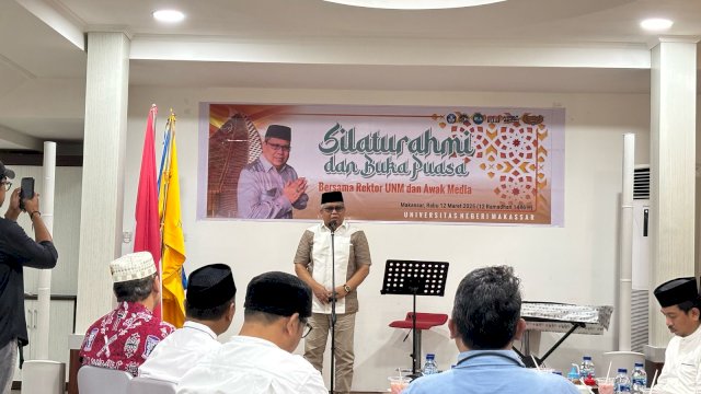 Rektor UNM Gelar Silaturahmi dan Buka Puasa Bersama dengan Wartawan