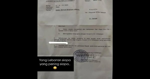 Viral Koramil di Jambi Minta Bingkisan Lebaran ke SPBU, Berdalih Tingkatkan Kerja Sama